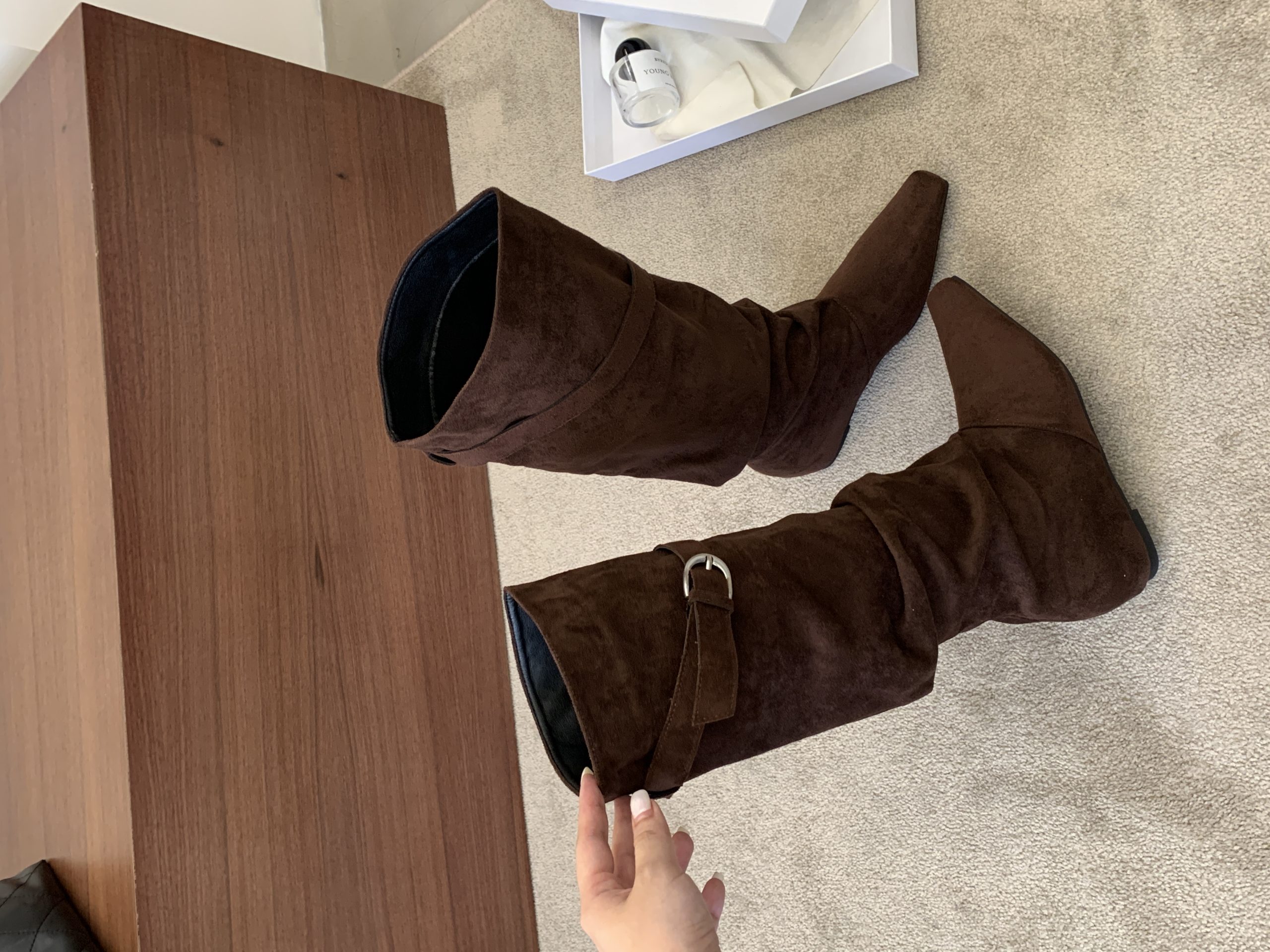 2026 New Autumn Square Toe French Retro Short Boots Fashion Comfort Inner Height Slim Tall Boots