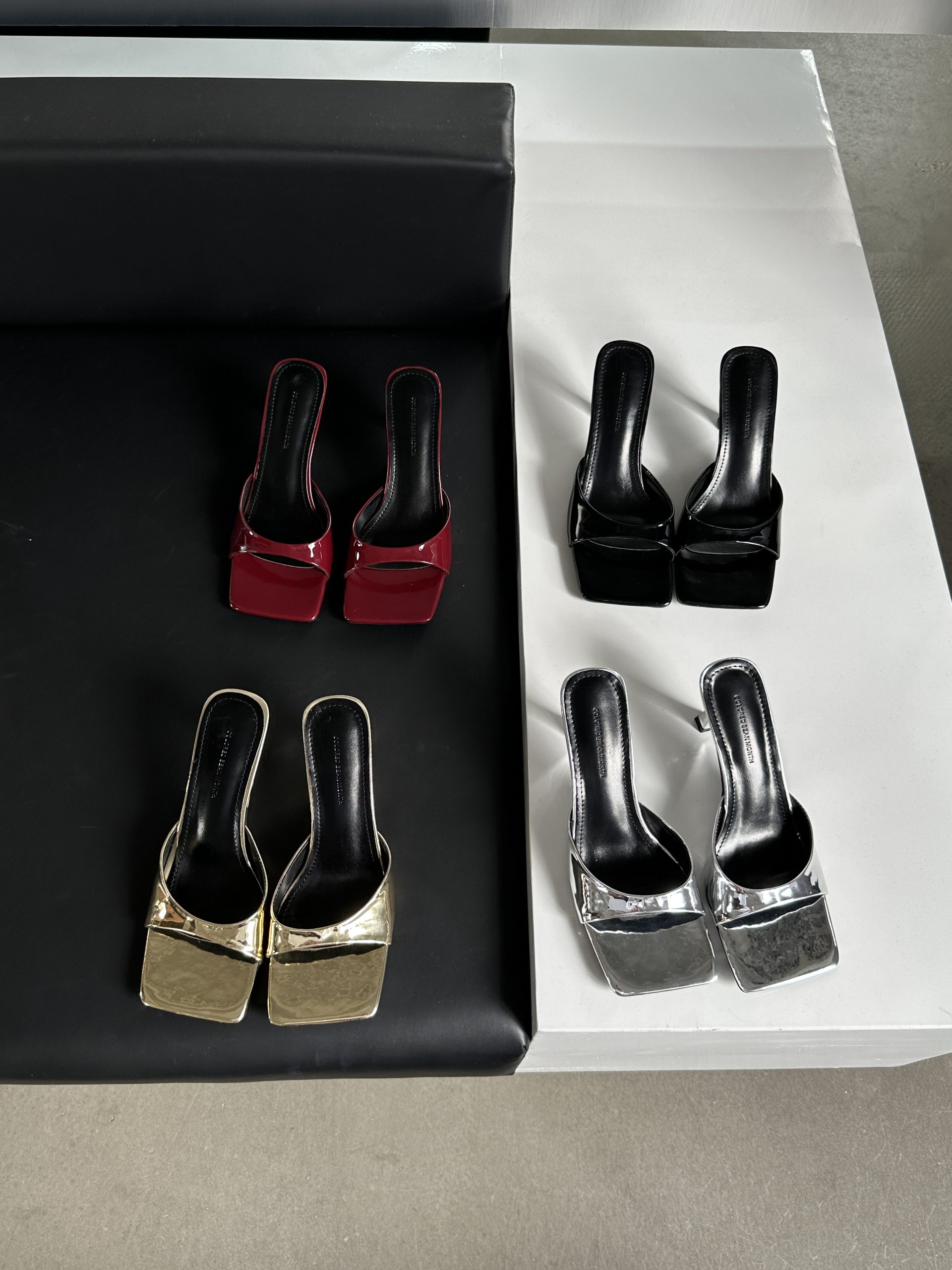 2024 New Summer Comfortable Square Toe Open Toe Thin Heel High Heel Sandals Slippers Fashion Women Shoes - Image 4