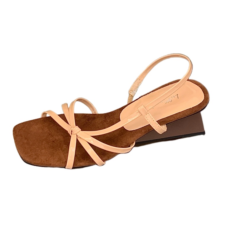 Fengda Women's Square Toe Strappy Wedge Sandals with Block Heel - Summer 2026 - Image 5