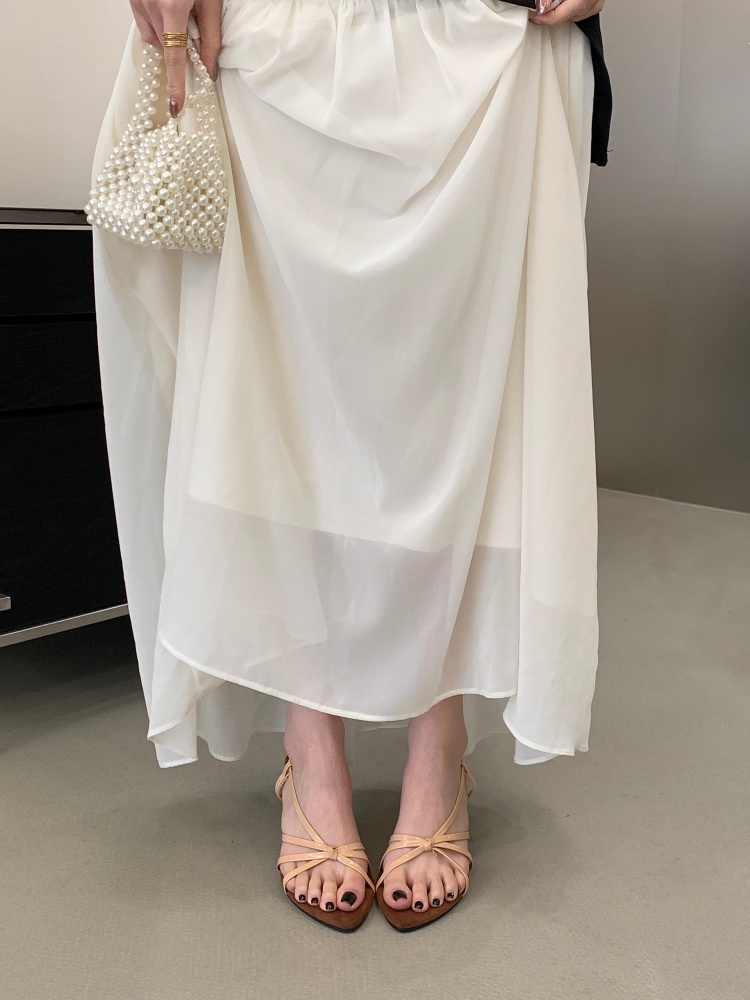 French Wedge Open Toe Ankle Strap Sandals Fairy Shoes Summer Dress Thin Strap Roman Shoes - Image 2