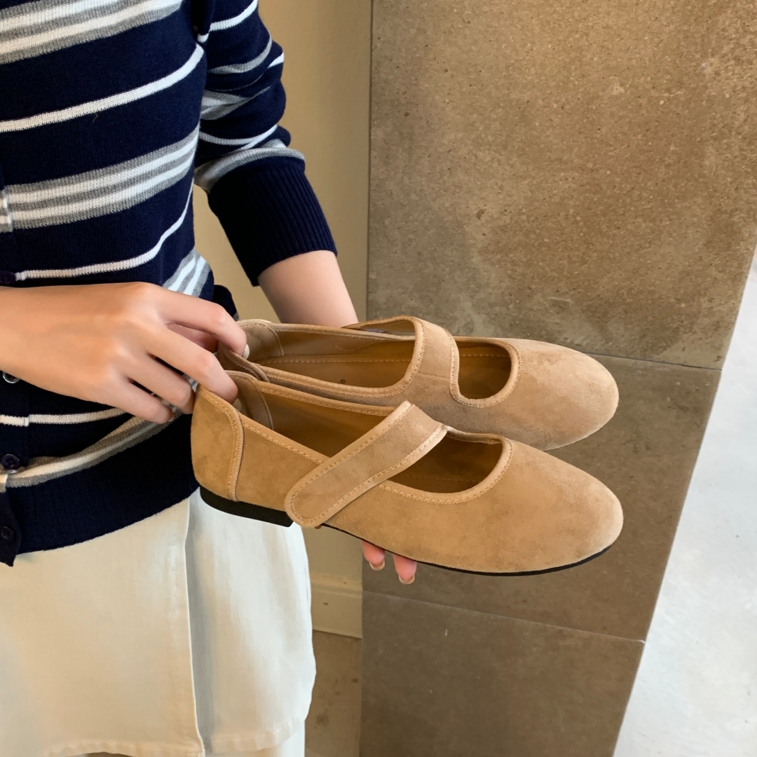 Mary Jane Shoes Women 2026 Summer Magic Tape Low Top Shoes Light Luxury French Style - Image 5
